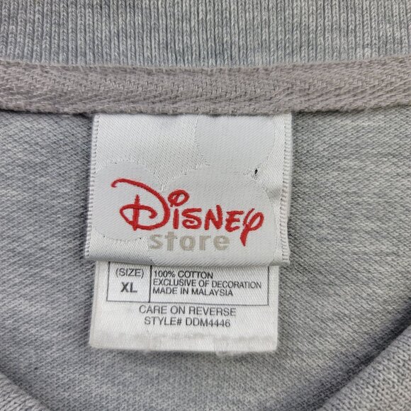Disney Store Short Sleeve Men's 2 Button Gray Polo XL Embroidered Mickey Cotton - Picture 4 of 7